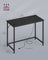 Computer Desk - Wood - Ebony Black - LED Lights and Built-In Power Outlets