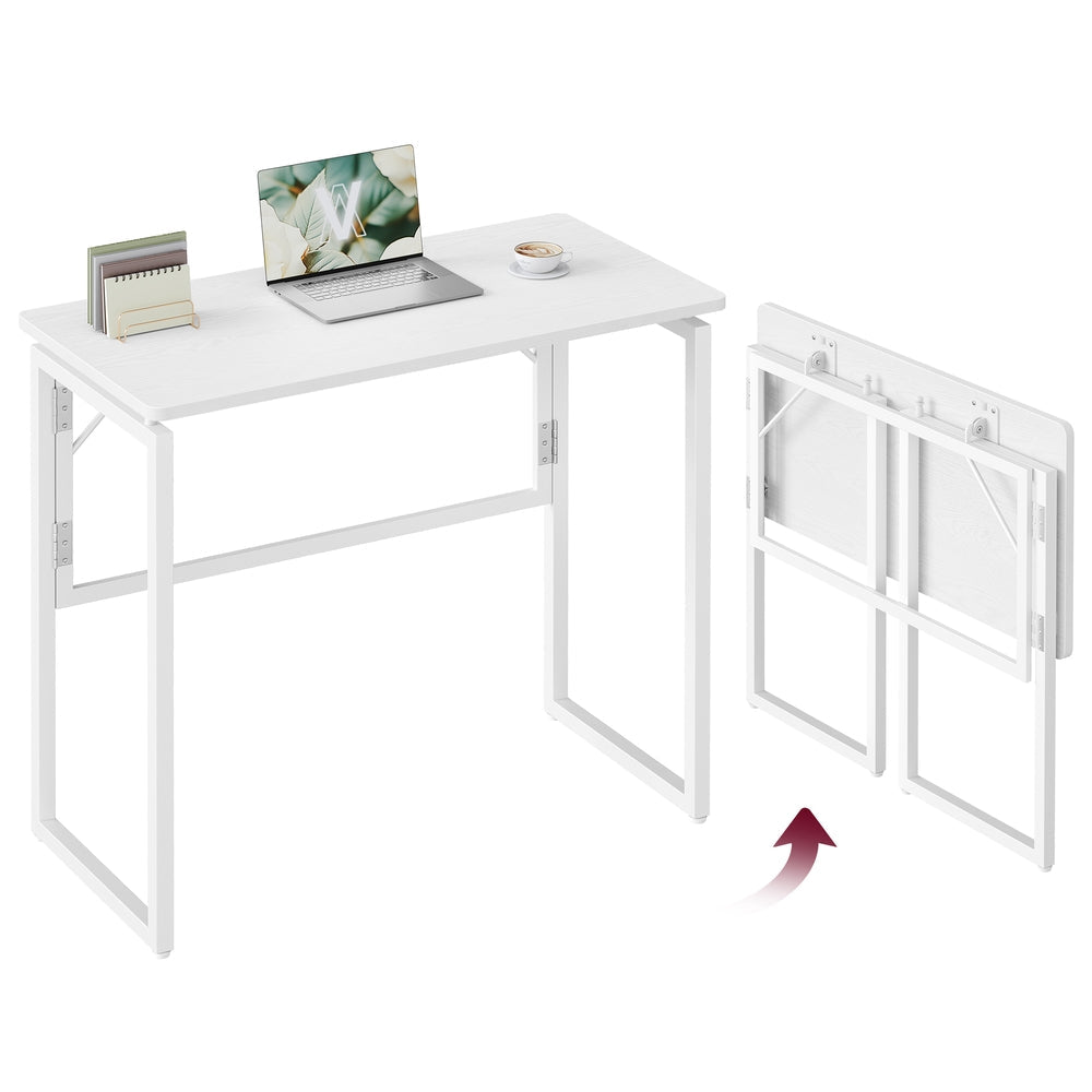 Folding Desk - 80x40 - Particleboard - Rounded Edges