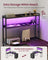 Corner Desk - L-Shaped with Drawers and Power Outlets - Black - 160 x 100 x 150 cm
