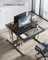 Gaming Desk - Carbon Black - Features LED Lighting and Built-In Power Outlets