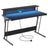 Gaming Desk - Carbon Black - With LED Lights and Built-In Power Outlets