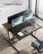 Gaming Desk - Carbon Black - With LED Lights and Built-In Power Outlets