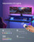 Gaming Desk - MDF - Black - LED Lighting and Built-In Power Outlets