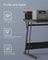 Gaming Desk - MDF - Black - LED Lighting and Built-In Power Outlets