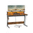 Gaming Desk - MDF - Black - LED Lighting and Built-In Power Outlets