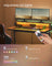 Gaming Desk - MDF - Black - LED Lighting and Built-In Power Outlets