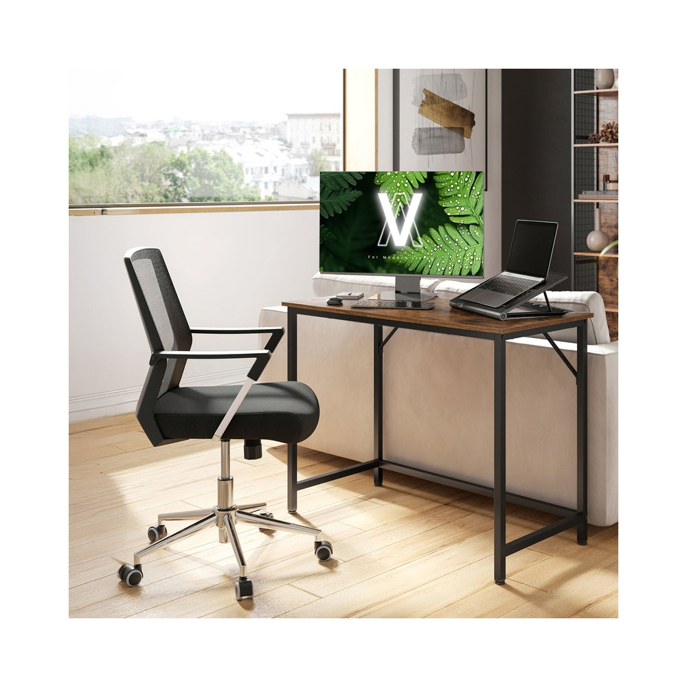 Computer Desk - Metal - Rustic Brown - 100 x 50 x 76 cm