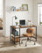 Computer Desk - Wood - Rustic Brown - With Shelves for Versatile Use