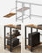 Computer Desk - Wood - Rustic Brown - With Shelves for Versatile Use