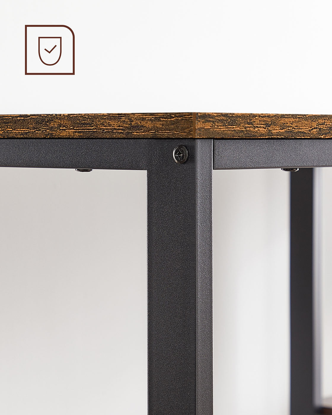 Computer Desk - Wood - Rustic Brown - With Shelves for Versatile Use