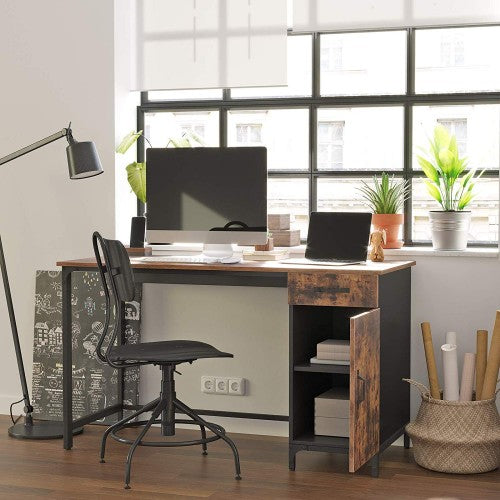 Computer Desk – With Drawers – Steel Frame