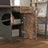 Computer Desk - Metal - Rustic Brown - Features Drawer and Cabinet