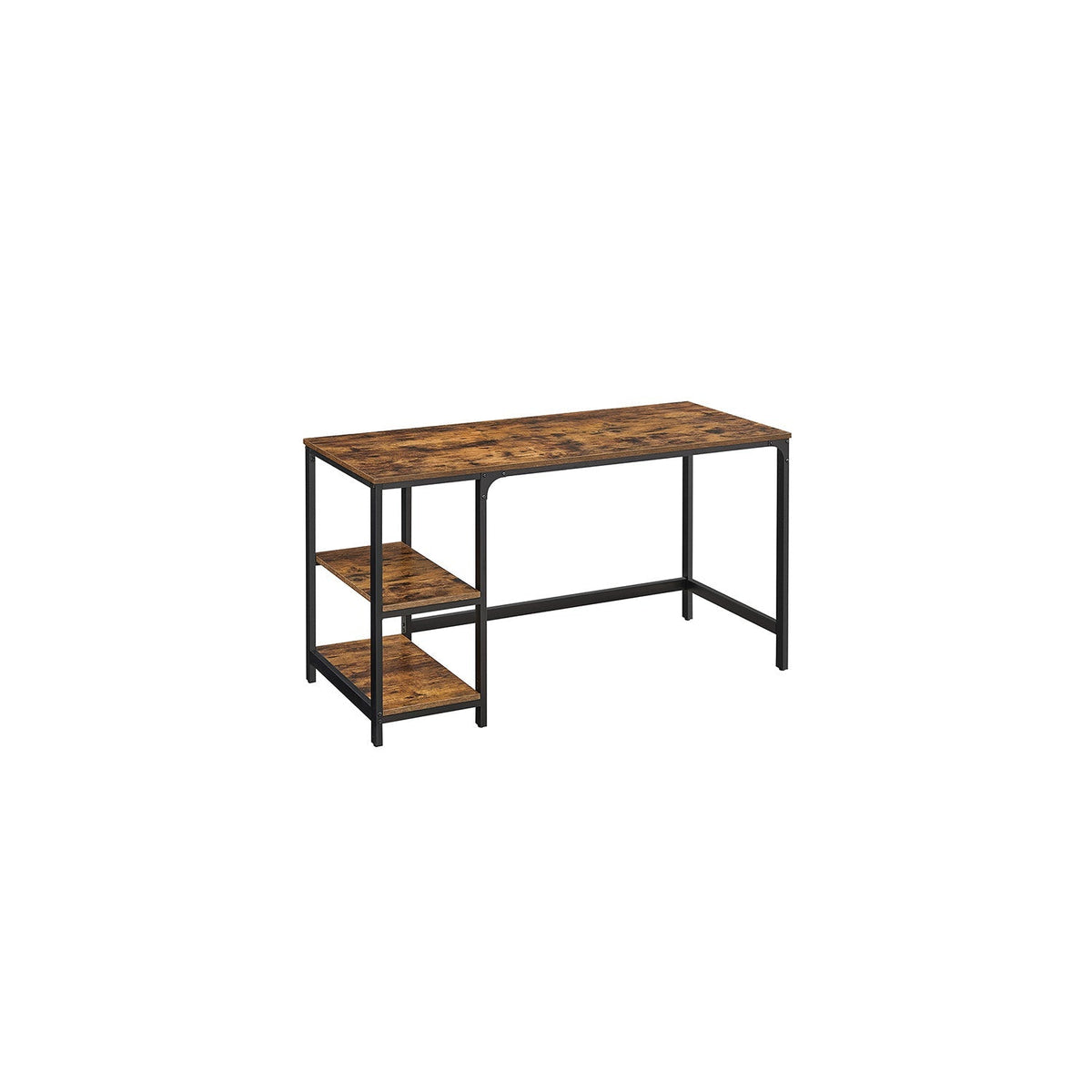 Computer Desk – 2 Storage Shelves – Steel Frame