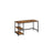 Computer Desk - With 2 Shelves - Steel - Rustic Brown and Black