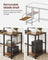 Computer Desk - With 2 Shelves - Steel - Rustic Brown and Black