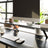 L-Shaped Desk - Wood - Rustic Brown and Black