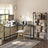 L-Shaped Desk - Wood - Rustic Brown and Black