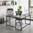 L-Shaped Desk - Wood - Rustic Brown and Black