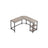 L-Shaped Writing Desk - Wood - Rustic Brown - Space-Saving with Shelf