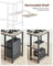 Corner Desk - Wood - Rustic Brown - Space-Saving L-Shaped Workstation with Shelf