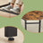 L-Shaped Office Desk - Wood - Brown and Black - Space-Saving Corner Design with 2 Shelves