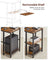 L-Shaped Writing Desk - Wood - Rustic Brown - Space-Saving with Shelf