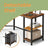 L-Shaped Office Desk - Wood - Brown and Black - Space-Saving Corner Design with 2 Shelves