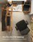 L-Shaped Writing Desk - Wood - Rustic Brown - Space-Saving with Shelf