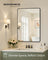 Wall Mounted Rectangular Mirror - Aluminium - Ink Black - Safety Film with Two Mounting Options