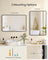 Wall Mounted Rectangular Mirror - Aluminium - Ink Black - Safety Film with Two Mounting Options