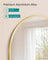 Arched Wall Mirror - Aluminium - Ink Black - Safety Film