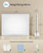 Hollywood Mirror - With Dimmable LED Lights - Matte White