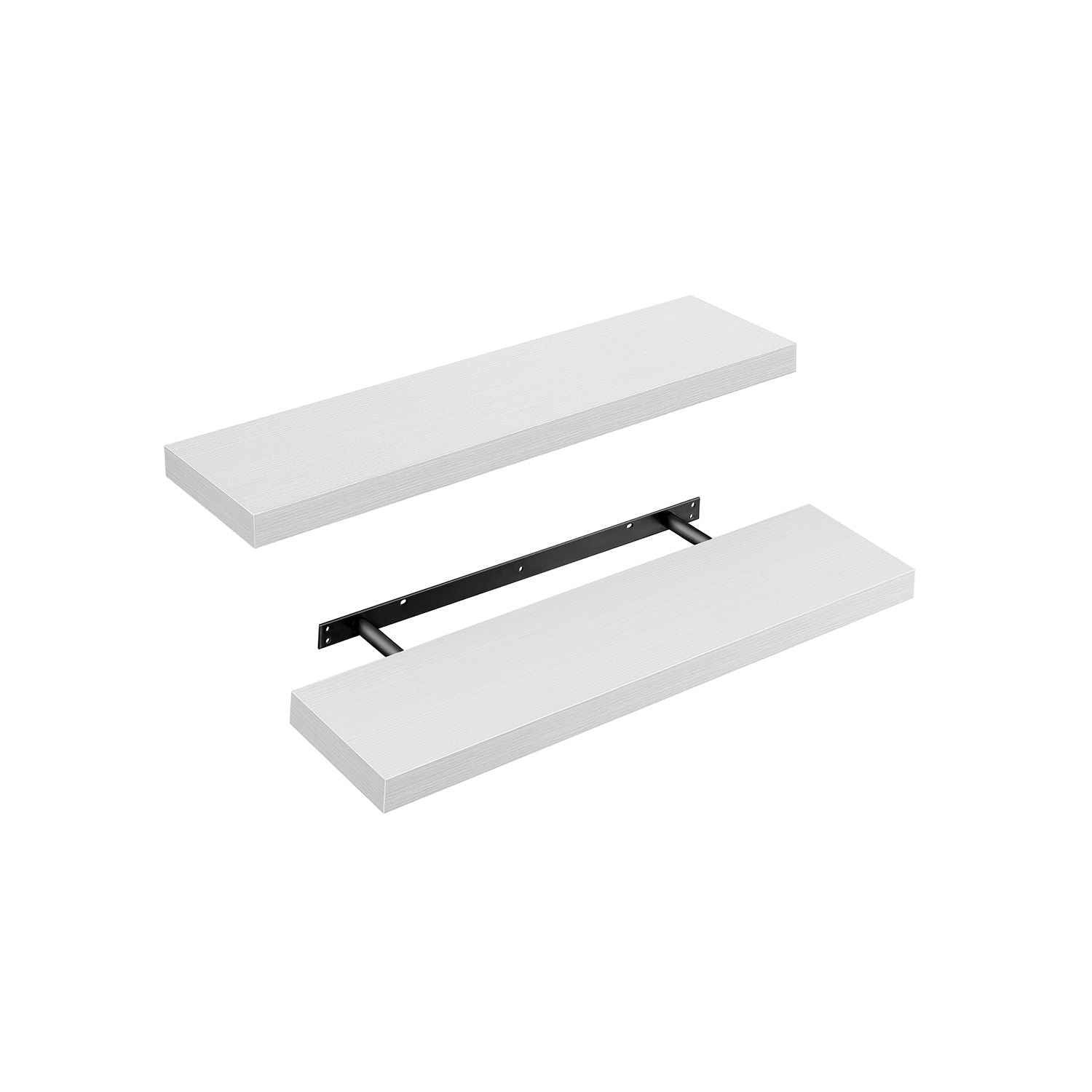 Floating Wall Shelf - Wood - Maple White - Versatile Display for Home Decor