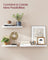 Floating Wall Shelf - Wood - Maple White - Versatile Display for Home Decor
