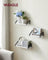 Wall Shelves Floating Shelves Set of 3 30 35 Cloud White and Matte Black - Wood and Steel - Cloud White