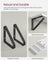 Wall Shelves Floating Shelves Set of 3 30 35 Cloud White and Matte Black - Wood and Steel - Cloud White