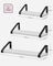 Wall Shelves Floating Shelves Set of 3 30 35 Cloud White and Matte Black - Wood and Steel - Cloud White