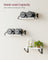 Wall Shelves Floating Shelves Set of 3 30 35 Cloud White and Matte Black - Wood and Steel - Cloud White