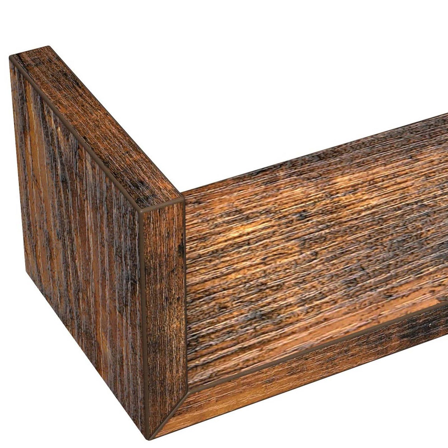 2-Tier Countertop Storage Shelf - Wood - Rustic Brown - Versatile for Home and Office Use