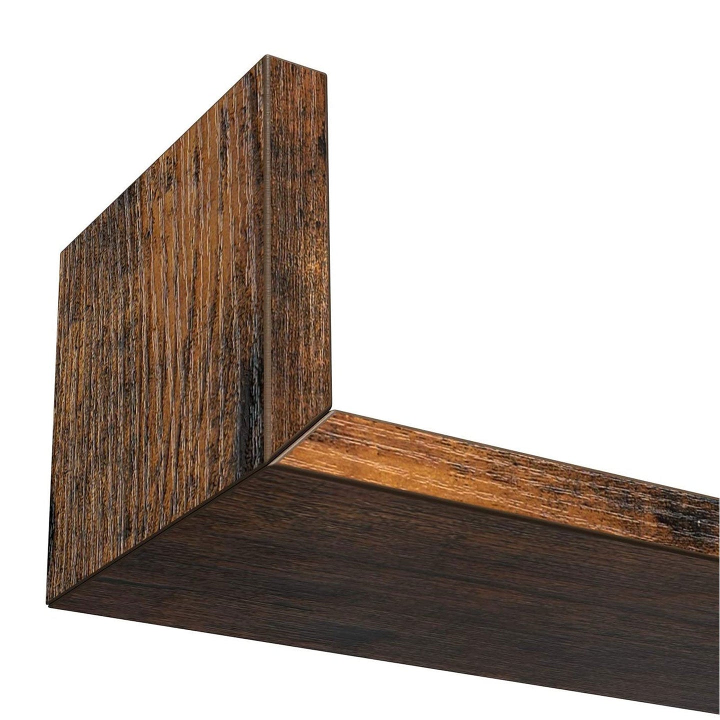 2-Tier Countertop Storage Shelf - Wood - Rustic Brown - Versatile for Home and Office Use