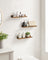 Floating Shelves - Wood - Rustic Brown - Set of 3