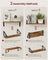 Set of 2 Floating Wall Shelves - Wood - Rustic Brown - Dual Mounting Options