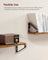 Set of 3 Wall Mounted Floating Shelves - Wood - Rustic Brown - Versatile 2 Mounting Options