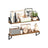 Set of 2 Floating Shelves - Engineered Wood - Matte White - Front Edges Design