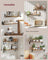 Set of 2 Floating Shelves - Engineered Wood - Matte White - Front Edges Design