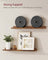 Set of 2 Floating Shelves - Engineered Wood - Matte White - Front Edges Design