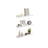 Floating Shelves - Set of 3, 10 x 80 cm - MDF - White - High-Gloss Finish