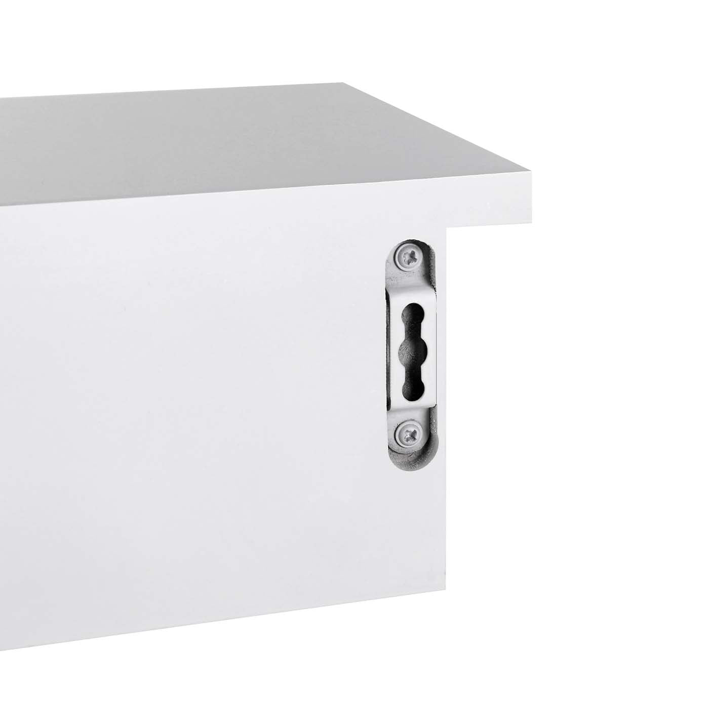 Floating Wall Shelf - 3 Drawers - White - High Gloss Finish