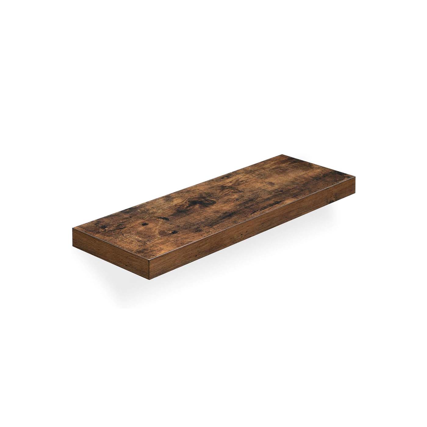 Floating Wall Shelf - MDF - Rustic Brown - 60 cm Display Storage Shelf