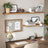 Floating Wall Shelf - MDF - White - 80 cm Wooden Display Storage
